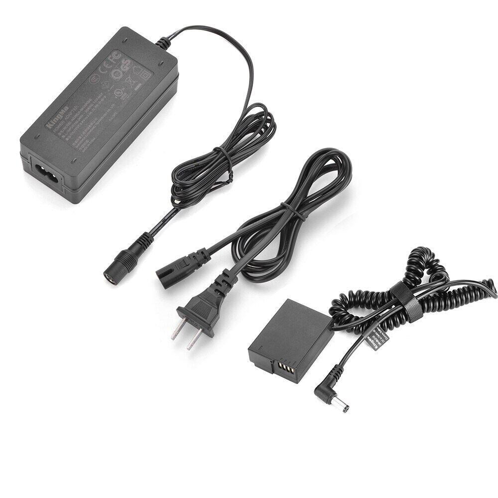 US Plug Kingma DMW-BLC12 Dummy Battery With AC Power Supply Adapter For Panasonic Lumix DMC-G7 G6 G5 FZ10002 FZ2500 GX8 G80 GH2 Camera