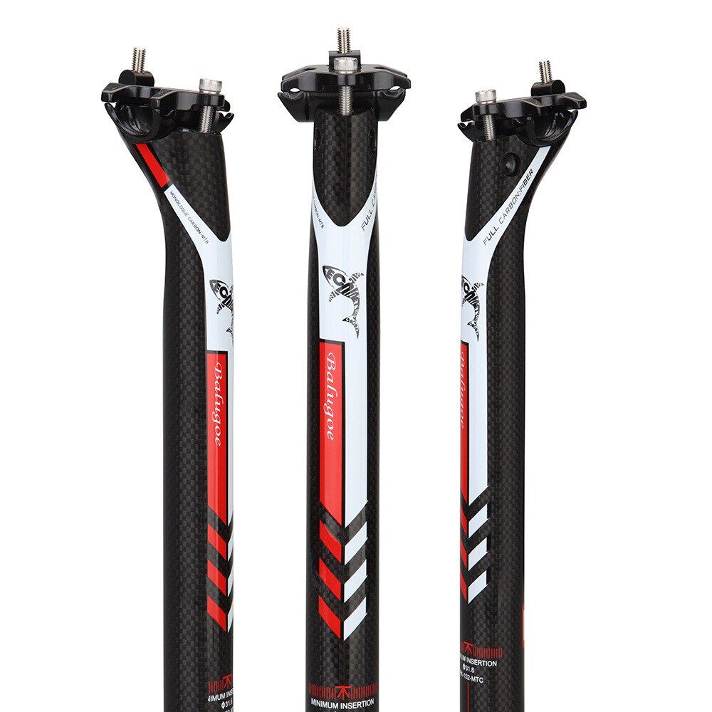 Trụ Yên Toàn Cacbon, Cọc Yên Xe Đạp Nổi Sau Xe Đạp Leo Núi 27.2Mm, 350/400Mm Ống Yên Xe Đạp MTB Trụ Yên Xe Đạp