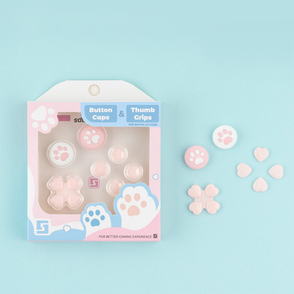 Nút Sticker, Ngón Tay Cái Grip Mũ Nắp Cần Điều Khiển Cho Nintendo Switch Vỏ Silicon Mềm Bộ Điều Khiển Nintendo Switch Lite Joy-Con