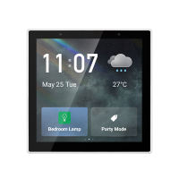Cảm biến thông minh Nhà thông minh Bảng điều khiển đa chức năng WIFI Thông Minh Cảnh tường chuyển đổi ZigBee chức năng BT app điều khiển từ xa với 4-inch màn hình cảm ứng LCD Đồng hồ ngày Nhiệt độ hiển thị thời tiết