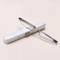 Reading Glass for Women Men Ultra-small and Ultra-light Metal Presbyopic Glasses Unisex Portable Pen Holder HD PTQ