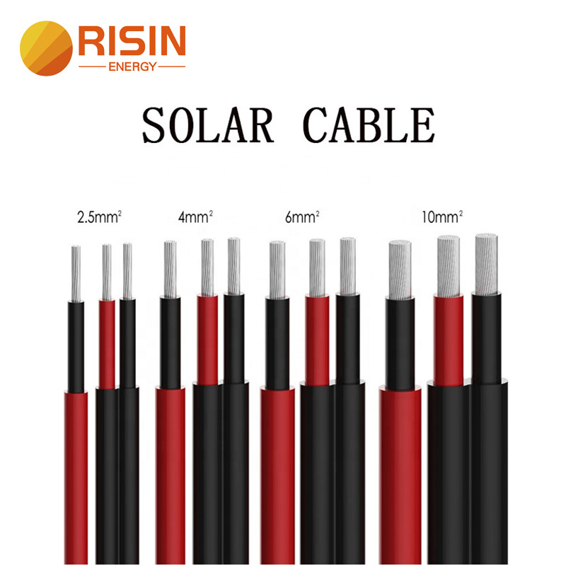 Solar Cable 10mm2/6mm2/4mm2/2.5mm2 8/10/12/14AWG Black or Red PVC