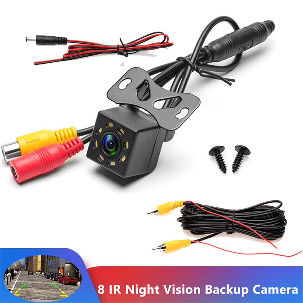 Camera Quan Sát Phía Sau Xe Hơi 8 Đèn LED Tầm Nhìn Ban Đêm Góc Rộng HD Hình Ảnh Màu Chống Nước Sao Lưu Đỗ Xe Camera Lùi