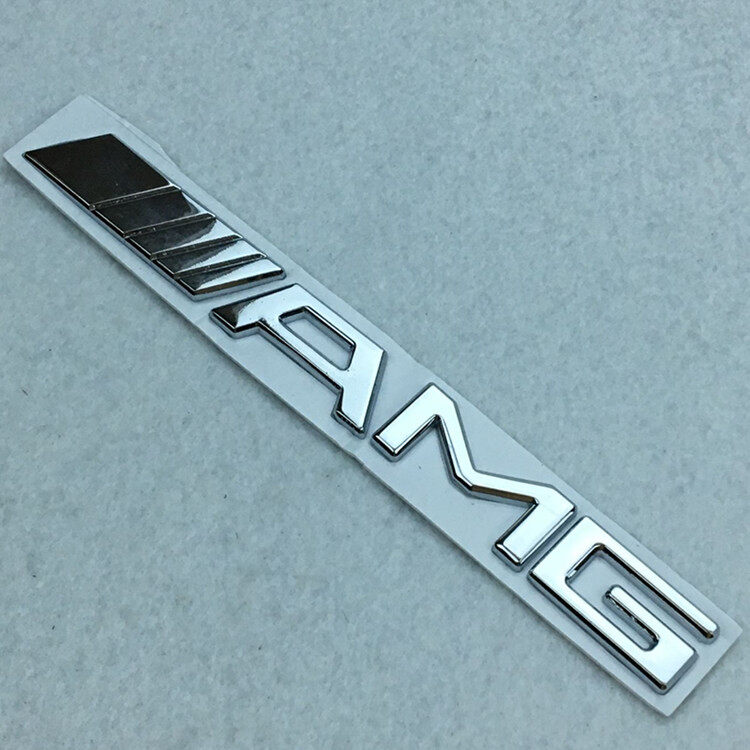 19cm kim loại AMG cốp sau tấm dán logo cho Mercedes Benz trước khi 2013 năm C E S CLA Class logo bạc thư huy hiệu