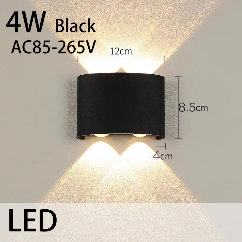 GOGEOUS modern led wall light outdoor indoor waterproof IP65 wall lamp Aluminum wall lights Up Down light for wall Adjustable Angle wall mounted light wall led light decor for bedroom yard porch corridor balcony living room
