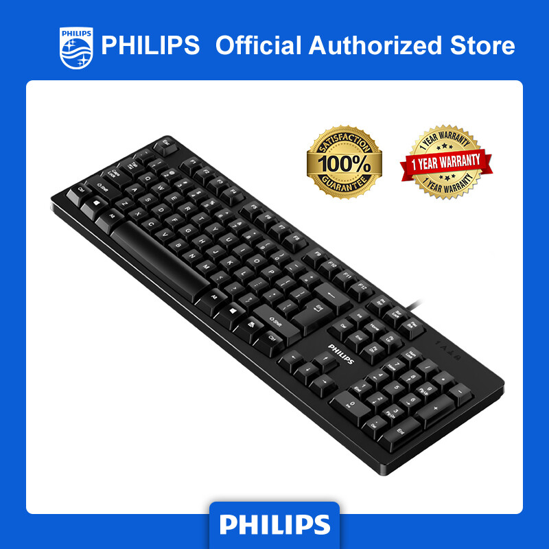 Philips K214 (SPK6214) Bàn Phím Chơi Game Im Lặng Bàn Phím USB Có Dây Đơn Giản Thiết Kế Nhỏ Gọn Cho Văn Phòng