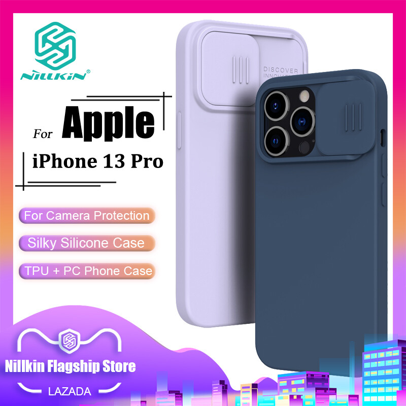 Nillkin CamShield Silicone Ốp Lưng Cho iPhone 13 Pro Ốp Lưng Mượt Silicon Mềm Trượt Máy Ảnh Bảo Vệ Ốp Lưng