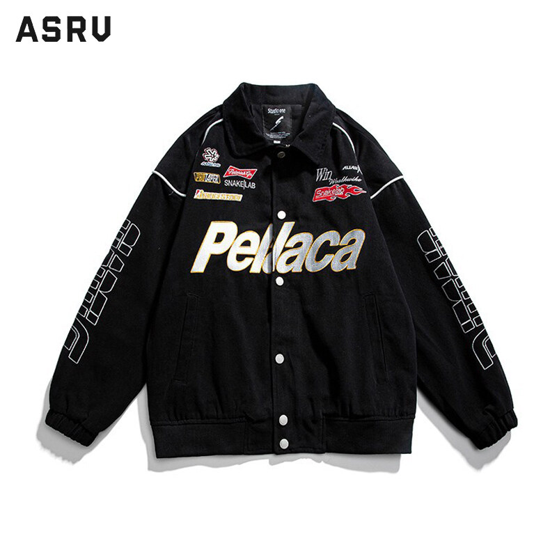 ASRV Vintage motorcycle jacket loose fashion brand baseball jacket