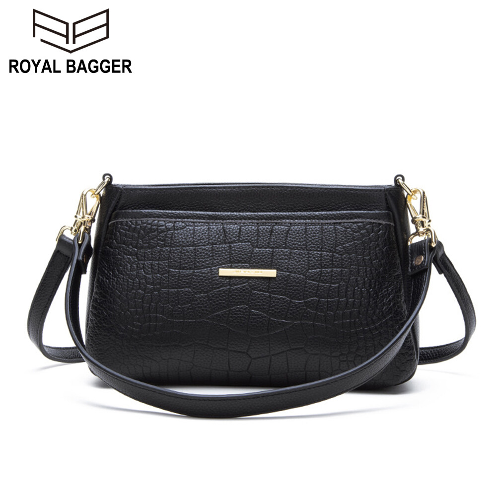 Hoàng Gia Người Đàn Bà Vô Dây Đeo Vai Túi Cho Phụ Nữ Cô Gái Da Bò Thật Túi Đeo Chéo Thời Trang Pháp Đảng Hoạ Tiết Cá Sấu Nhỏ