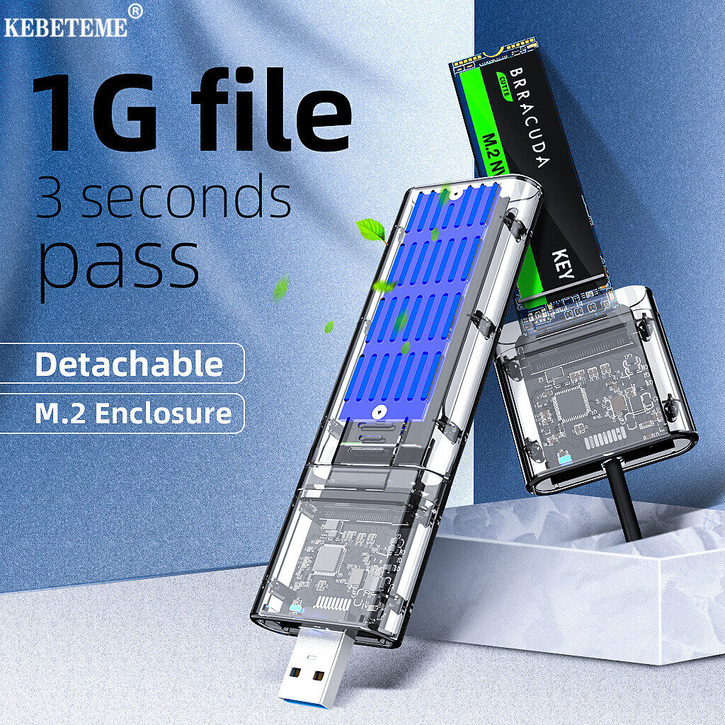 KEBETEME M2 SSD Case SATA Chassis M.2 To USB 3.0 SSD Adapter For PCIE NGFF SATA M/B Key SSD Disk Box M.2 SSD Case - ยี่ห้อ KEBETEME ราคา 218 บาท*ส่งฟรี