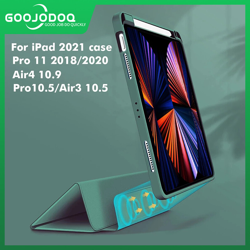 GOOJODOQ Ốp Bảo Vệ Chia Từ Tính Bằng Silicon Cho iPad Air 4 10.9, Ốp Cho iPad Air 4 Ốp Cho iPad Pro 11 2021 Ốp Bảo Vệ Cho iPad Pro 12 9 2020 Air 3 10.5 10 "2
