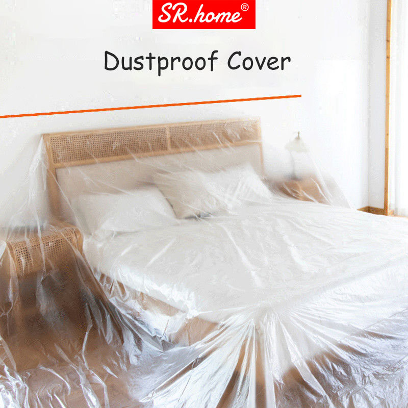 SRhome 300cm*20m Plastic Furniture Dust Cover Waterproof Car Dusty Bed Sofa Dust Proof Cover Thickened Waterproof And Damp Proof 防尘膜