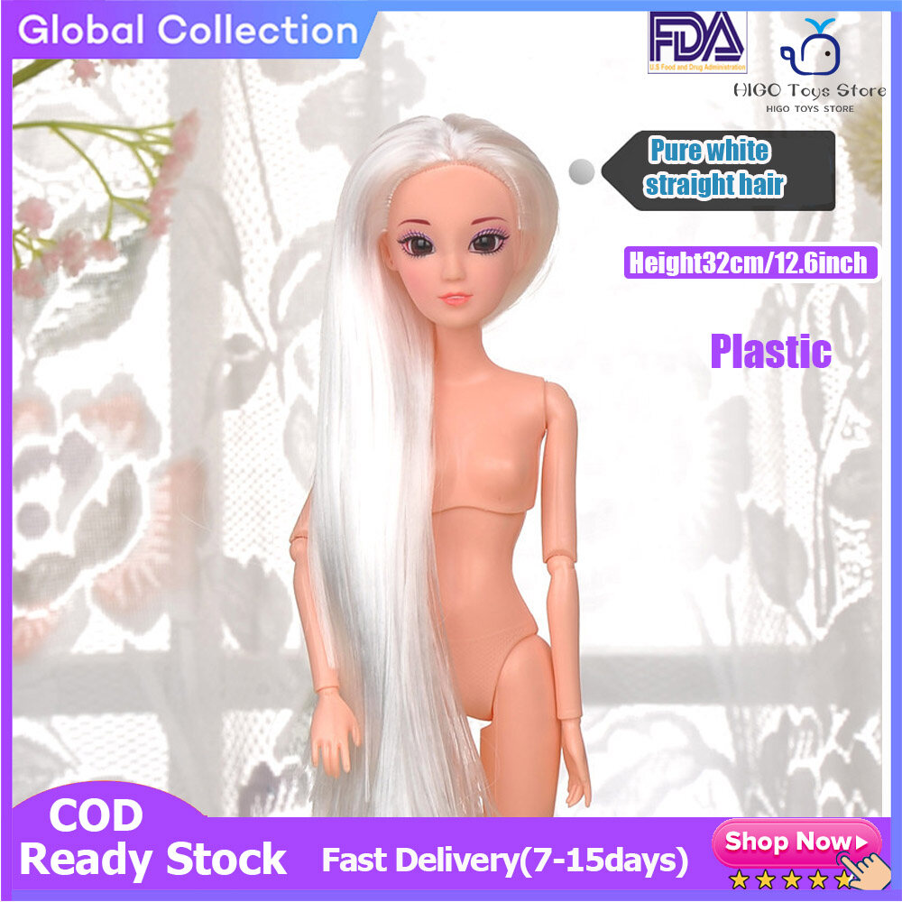 【HIGO】 1/6 BJD Bóng Doanh Búp Bê Cơ Thể Khỏa Thân 12 Di Chuyển Ghép Nối Đầu Tự Làm 3D Đầu Acrylic Mắt 1PCS