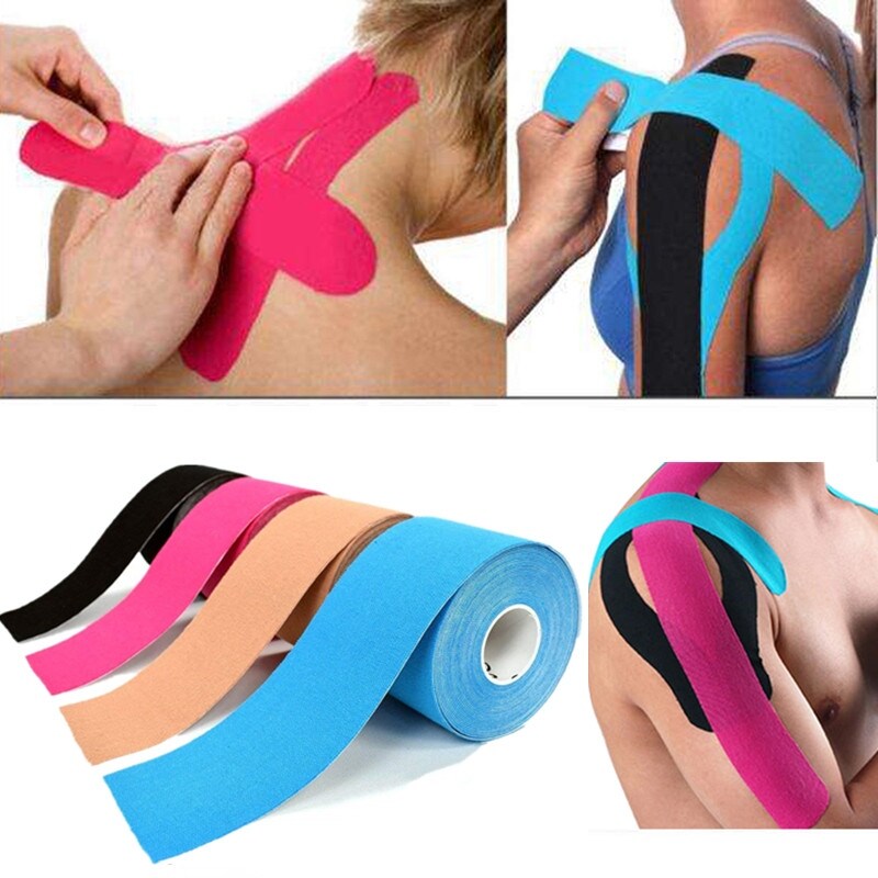 {Yolo Outdoor} 5m Athletic Kinesiology Tape Muscle Bandage Sports Cotton Elastic Adhesive Strain Injury Knee Pain Relief Stickers