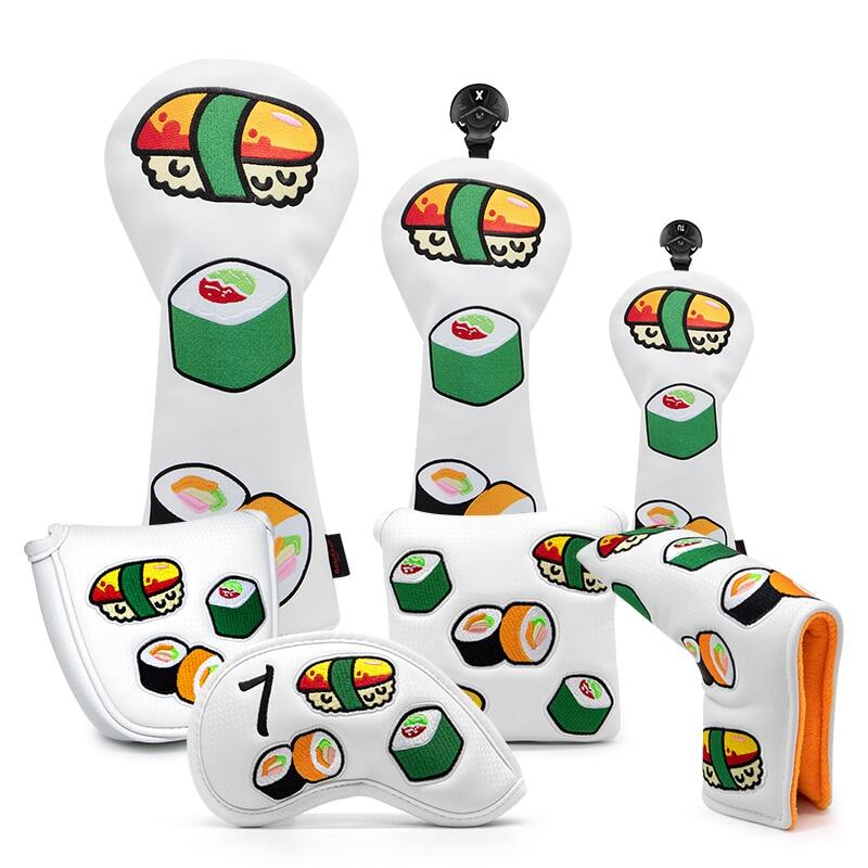 Bao đầu gậy golf sushi nhật bản bao đầu gậy golf bộ gậy golf sắt, driver,fairway,hybrid, gậy gạt lưỡi
