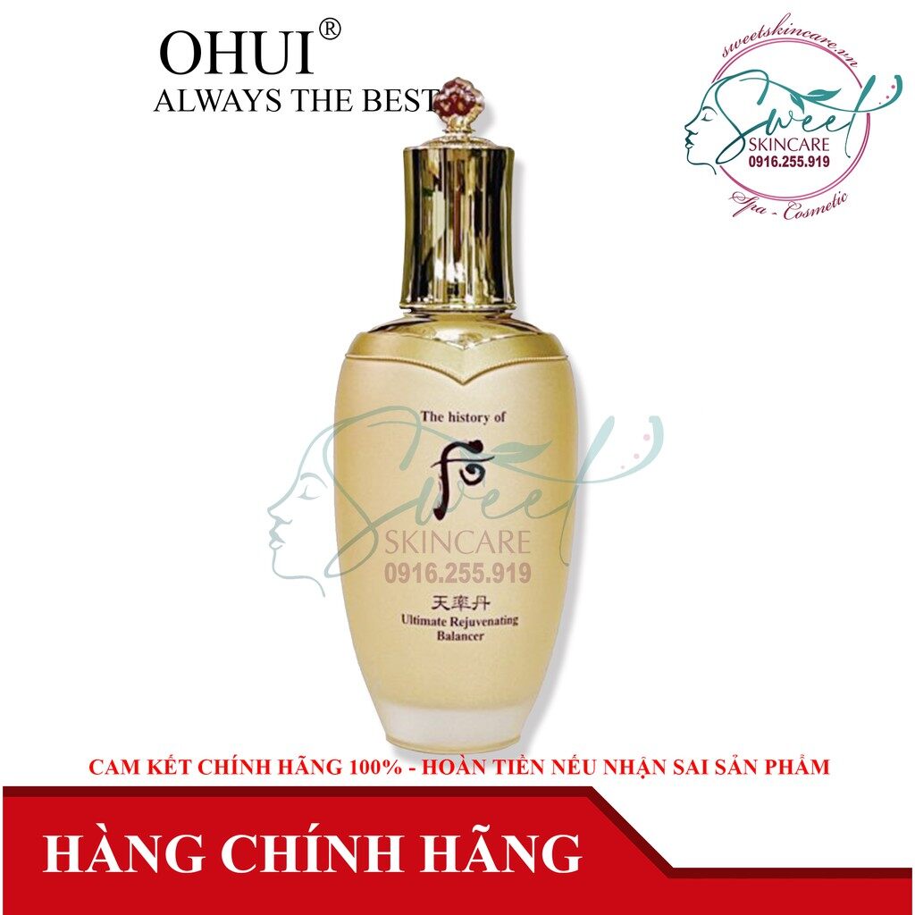 Nước Hoa Hồng Tái Sinh Da Cao Cấp Whoo Cheonyuldan Ultimate Rejuvenating Balancer 150ml - Whoo Ultimate chông lão hóa, trắng xa, mờ nám