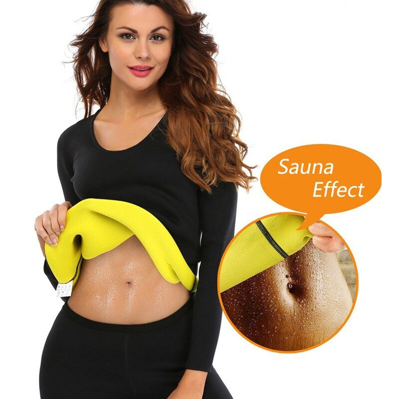 Hot Thermo Bộ Đồ Định Hình, Slimming Áo Thun Tay Dài, Workout Bộ Đồ Xông Hơi, Bodysuit Cao Su Tổng Hợp Tốt Nhất, Arm & Dụng Cụ Tập Bụng, Giảm Cân Đồ Đốt Mỡ Cho Nữ, S-3XL