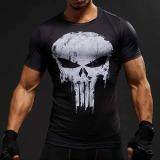 Áo nén cho nam áo thể thao in 3d hình đầu lâu marvel hero punisher