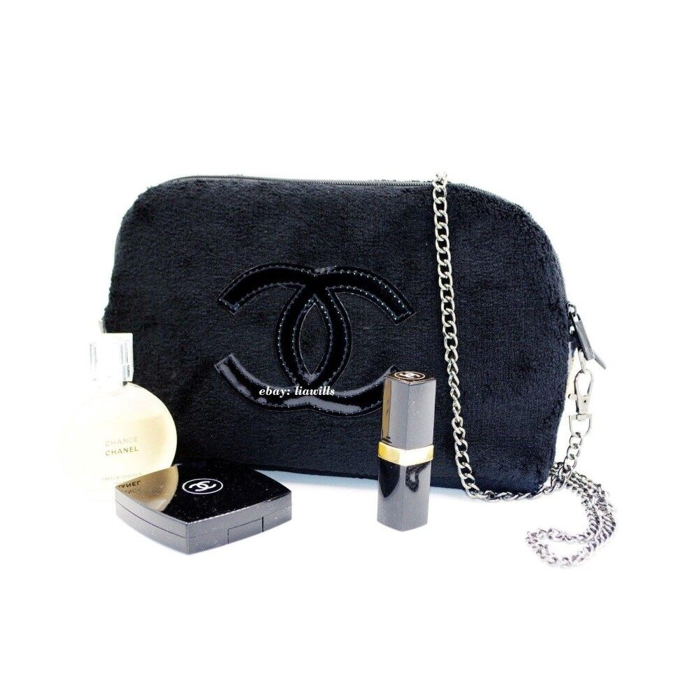 Authentic Chanel VIP GIFT Crossbody Clutch Shoulder Velvet bag
