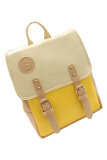 PU Leather Fashion Backpack - Yellow