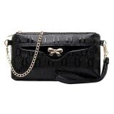 (RAYA 2019) SoKaNo Trendz Premium PU Leather Multifunctional Chain Bag Hangbeg Wanita - Black