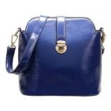 (RAYA 2019) SoKaNo Trendz Premium PU Leather Single Lock Shell Bag Handbeg Wanita - Blue