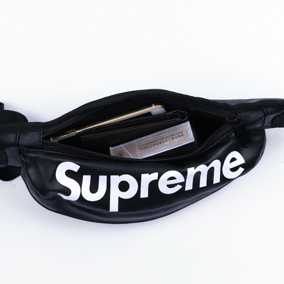 Supreme Leather Waist Bag Black - Just Me and Supreme