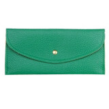 Women's Slim PU Leather Wallet - Green