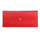Women's Slim PU Leather Wallet - Red