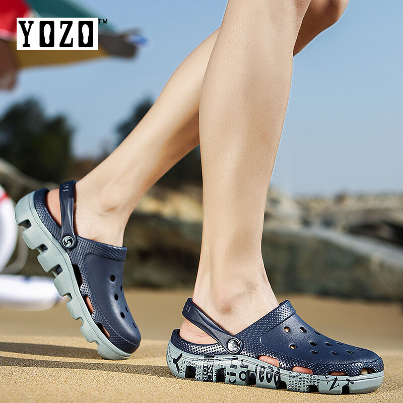 YOZO Lover Shoes New Summer Sandals Beach Slippers Male Hollow Jelly Shoes Men Casual Shoes Breathable Large Size Couple Shoes 35-47 Yards - intl