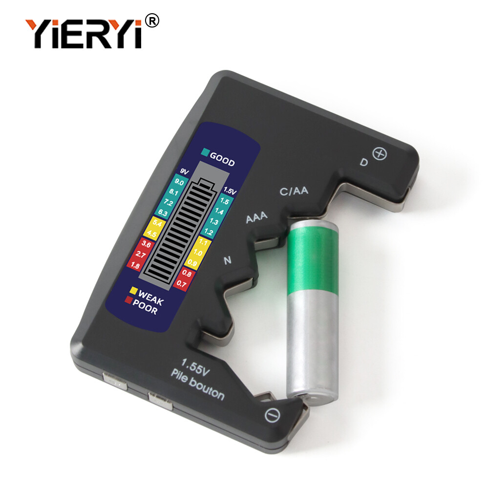 Máy kiểm tra pin kỹ thuật số máy dò kiểm tra dung lượng pin nút c d n aa aaa 9v 1.5v màn hình lcd công cụ chẩn đoán điện dung