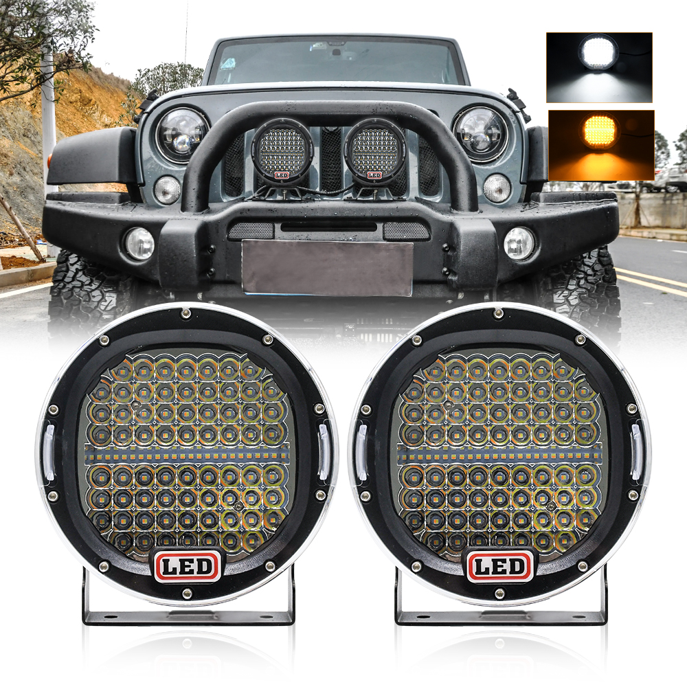 7'' Offroad LED Work Light Bar 300W 3000K 6000K ATV UTV SUV Round Spotlight Vehicle Car Work Lamp for 4WD 4x4 Truck ราคา 976 บาท*ส่งฟรี