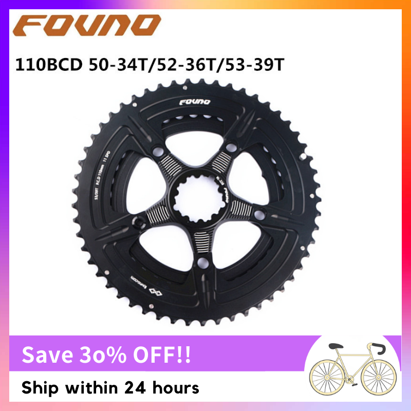 FOVNO Đĩa Xích 110BCD 50-34T 52-36T 53-39T Bánh Xích Đôi Xe Đạp Đường Trường 1 Chiếc Cho Vương Miện Xe Đạp Đường Trường