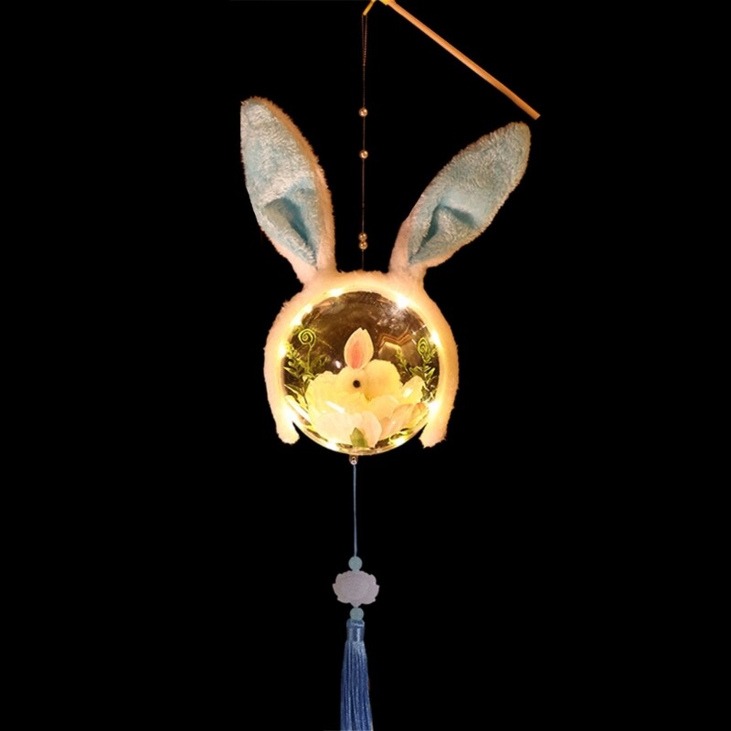 ESTONG Home Chinese Rabbit Lanterns Handmade DIY Material Set Tool