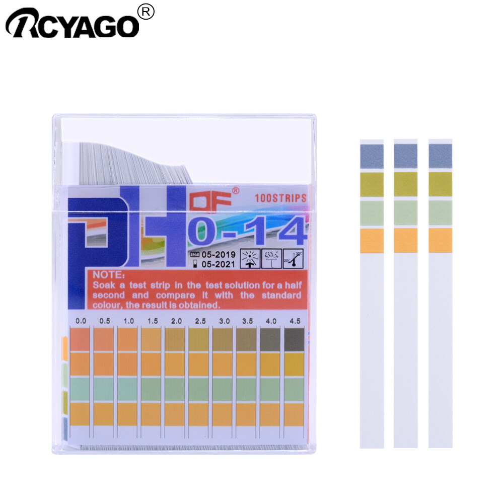 Rcyago 100 Que/Hộp PH Thử Đầy Đủ Quy Mô Đèn Báo Giấy Thử Nghiệm Cao Cấp Quỳ Bút Thử Giấy Lý Tưởng Cho kiểm Tra Độ PH Của Nước