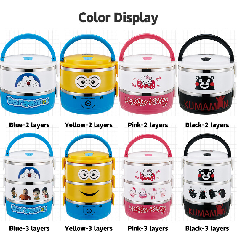 OH child Cartoons Lunch Box student Thermal lunch box Cute lunch box Single layer, double layer and multiple layers Thicken stainless steel lunch box ราคา 106 บาท*ส่งฟรี