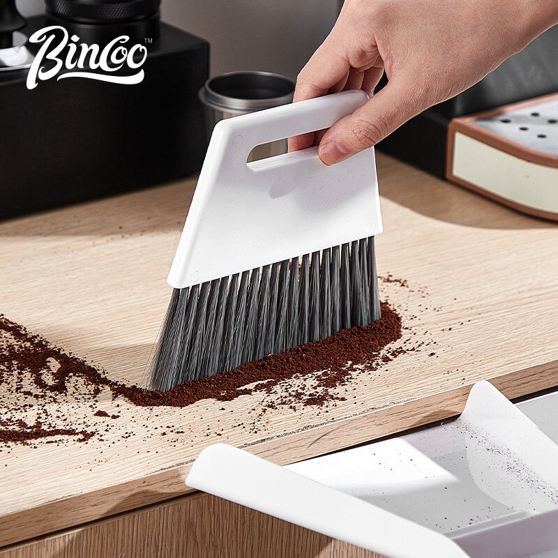 Bincoo dụng cụ vệ sinh để bàn cà phê chổi nhỏ chổi quét rác bột cà phê xẻng quét rác chổi lau dọn