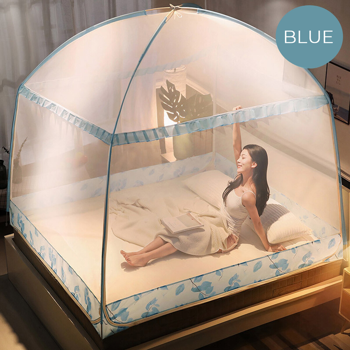 Màn chống muỗi kích thước lớn 1.8x2m lều lưới chống muỗi tiện dụng mùa hè cho người lớn giường