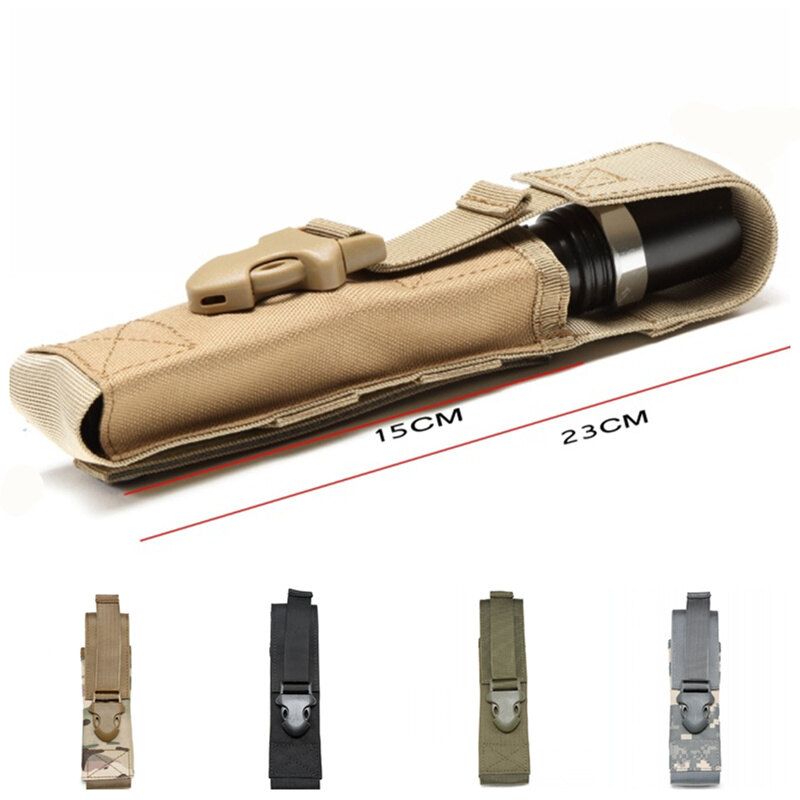 Hộp Đựng Đèn Pin Chiến Thuật Túi Molle Clip Bao Da Nhẹ Túi Ni Lông EDC Phụ Kiện Quân Sự Túi Ngoài Trời Đầu Khò