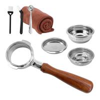 NEOUZA 58mm Bottomless Portafilter Set for Espresso Coffee Machine Compatible with Expobar/Gemilai/LELIT/Petrus/Mini mex/Rocket/Rancilio E61 Group 304 Stainless Steel Two Ears