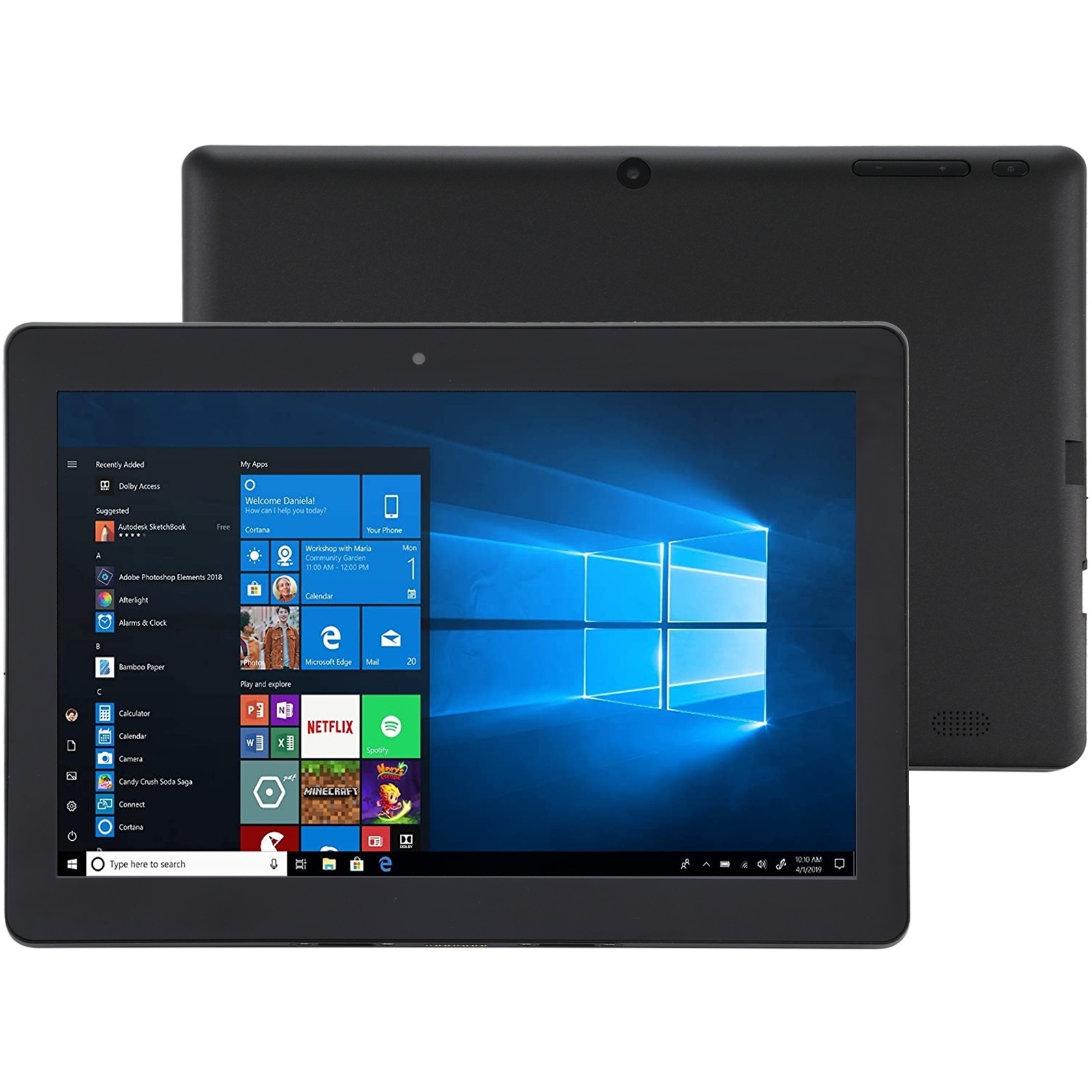 ES0MBFQ แท็บเล็ตพีซี10.1นิ้ว4GB + 128GB Windows 10 Intel Atom Z8300 Quad Core สนับสนุน TF Card & HDMI และ Bluetooth & Dual WiFi(ของขวัญ: ลําโพงบลูทู ธ) ราคา 6,795 บาท*ส่งฟรี