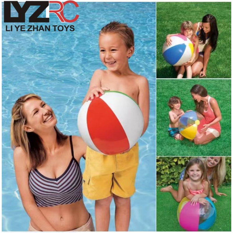 Lyzrc kim sa bơm hơi bóng chơi bãi biển pvc siêu trong suốt quả bóng nhấp nháy thể thao dưới nước đồ chơi trẻ em bóng chơi bãi biển