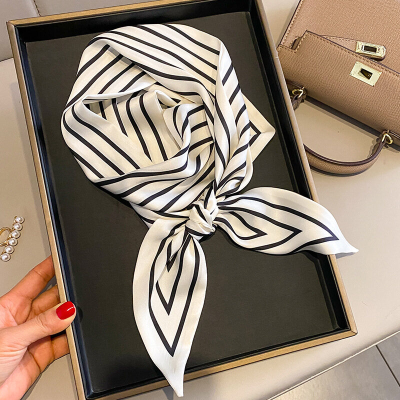 Sọc Khăn Quàng Cổ Lụa băng đô Ribbon túi khăn quàng cổ Cà vạt thắt nơ túi trang trí tay cầm tóc accessioriess