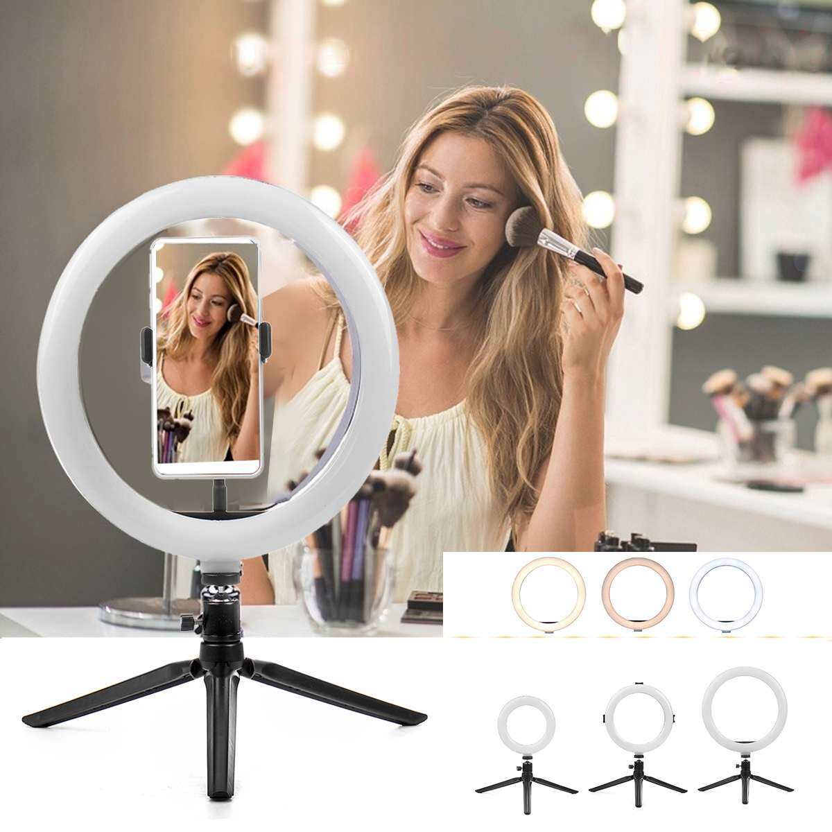 [NEW 2023] Selfie Đèn Vòng Tròn 10 Inch Đèn LED Dạng Vòng Đèn Vòng Tròn Với Giá Đỡ Di Động Giá Đỡ Ba Chân Đèn Chụp Ảnh Để Phát Trực Tuyến Truyền Hình Trực Tiếp