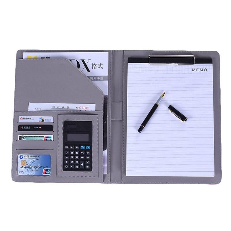 Cặp đựng hồ sơ a4 cặp tài liệu sổ tay có máy tính cặp đựng hồ sơ bìa đựng tài liệu bằng da pu cặp tài liệu kẹp tay