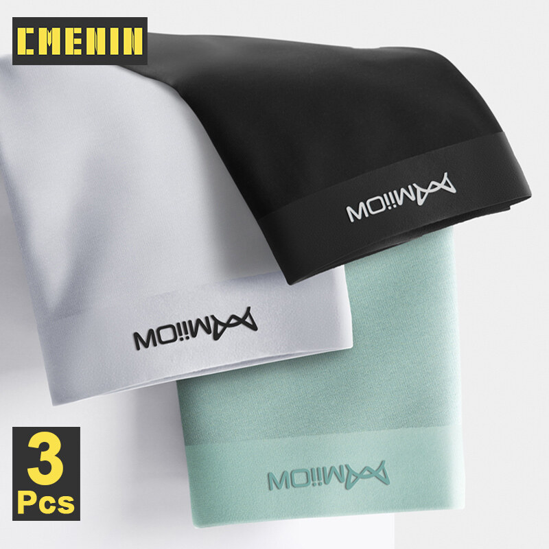 CMENIN 3Pcs ผ้าฝ้ายอินทรีย์เซ็กซี่กางเกงในชายกางเกงบ็อกเซอร์กางเกงขาสั้นแห้งเร็วกางเกงชั้นในชายนักมวยกางเกงชั้นในชาย Short M1831 ราคา 341 บาท*ส่งฟรี