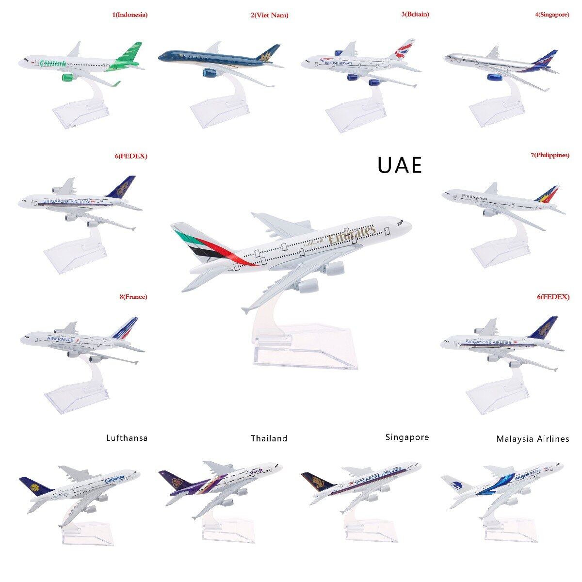 16Cm Mô Hình Gốc A380 Airbus UAE Lufthansa Boeing 747 Mô Hình Máy Bay Máy