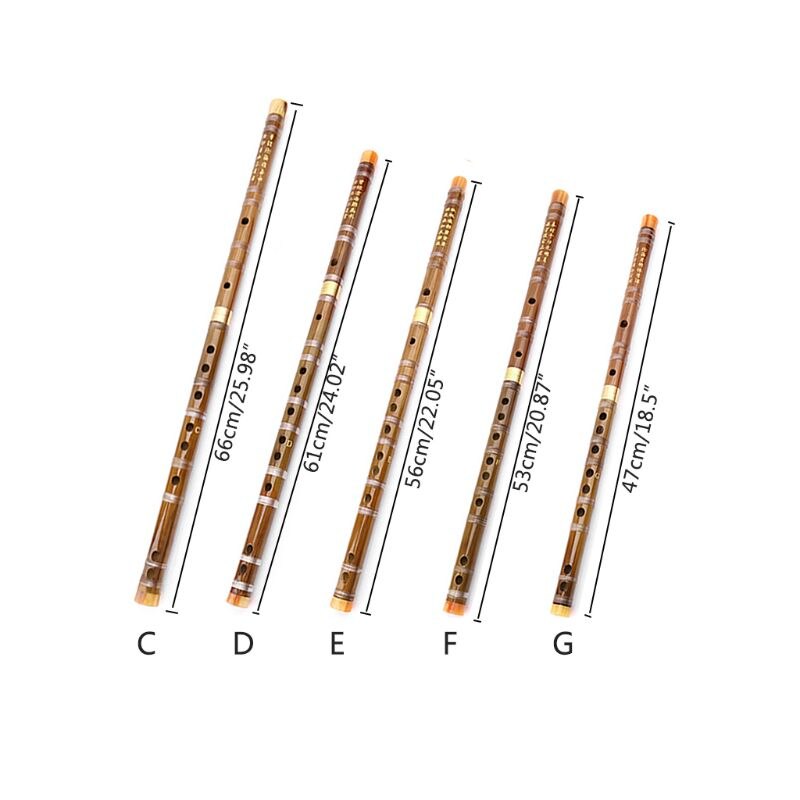 Chuyên nghiệp sáo tre trung quốc woodwind c d e f g key ngang sáo dizi