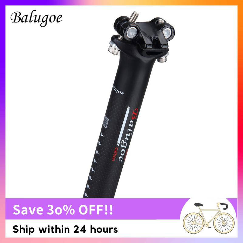 Balugoe cọc yên xe đạp sợi cacbon ec90, cọc yên xe đạp leo núi/đường trường cọc yên xe đạp 27.2/30.8/31.6*350/400mm