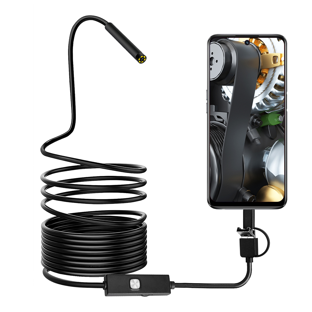 Smart Sensor Endoscope 0.3MP Endoscope 3 in 1 Endoscope with Adjustable LEDs 1/2/5 meters ราคา 175 บาท*ส่งฟรี
